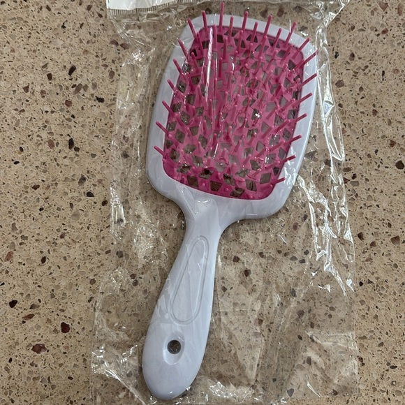 Wet Hair Brush Grooming Honeycomb Detangling, Pink - Picture 3 of 7